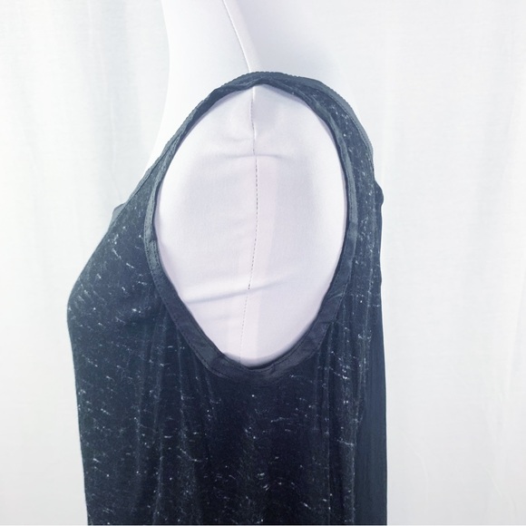 Enza Costa black leather trim sheer back tank top - Picture 5 of 11